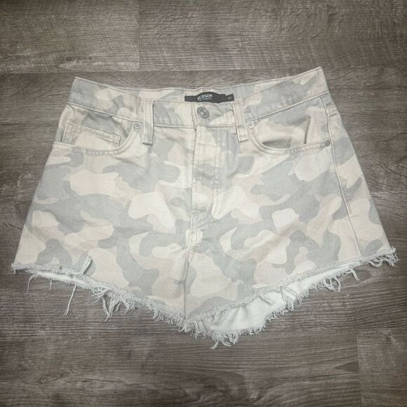 Hudson Lori Camo Jean Shorts Size 27 - Picture 1 of 9